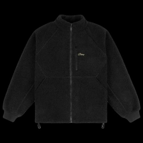 Dime Polar Fleece Sherpa Zip Jacket 'Black'