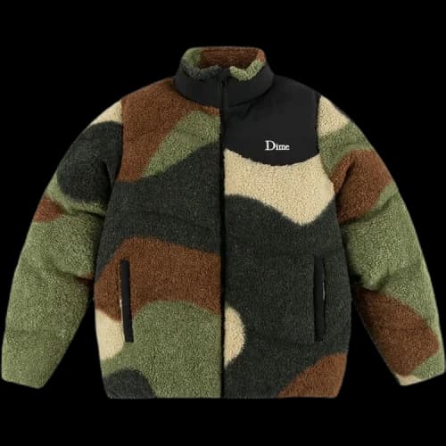 Dime Sherpa Puffer Jacket 'Camo'