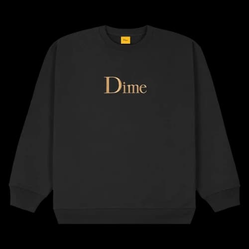 Dime Classic Embroidered Crewneck 'Black'