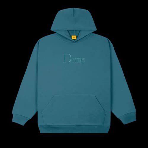 Dime Classic Embroidered Hoodie 'Real Teal'