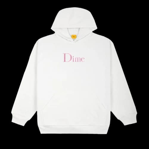 Dime Classic Embroidered Hoodie 'White'