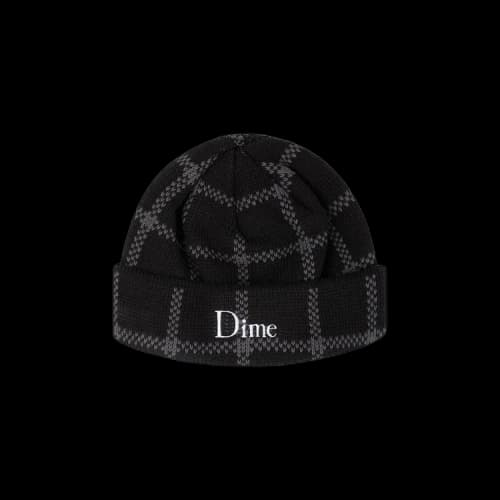 Dime Classic Plaid Beanie 'Black'
