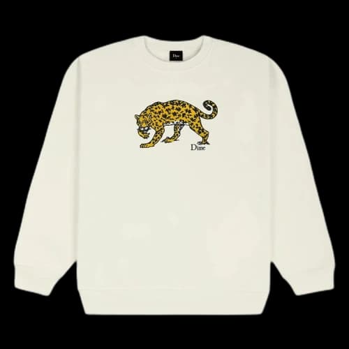 Dime Puzzle Cat Crewneck 'Cream'