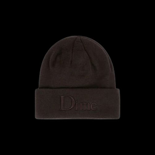 Dime Classic 3D Logo Beanie 'Dark Brown'