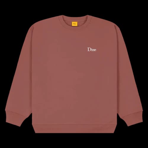 Dime Classic Small Logo Crewneck 'Washed Maroon'