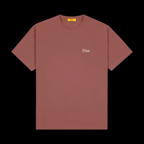 Dime Classic Small Logo T-Shirt 'Washed Maroon'