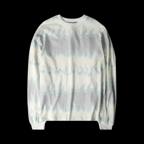 Dime Space Flame Long-Sleeve Shirt 'White'
