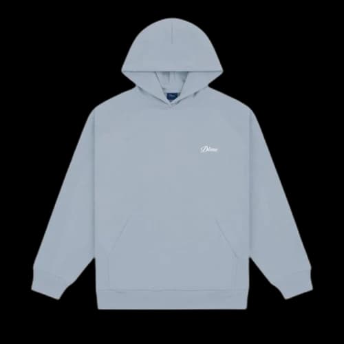 Dime Cursive Small Logo Hoodie 'Blue Fog'