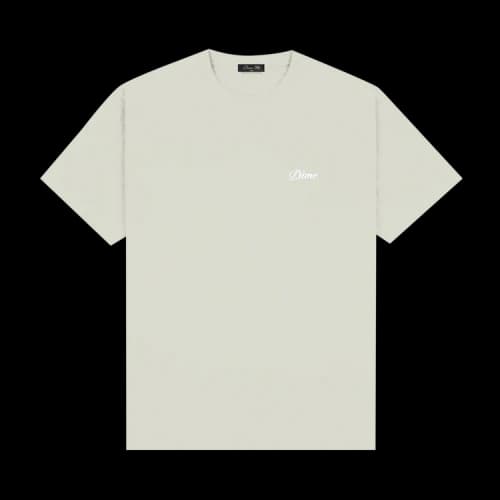 Dime Cursive Small Logo T-Shirt 'Charcoal Moss'