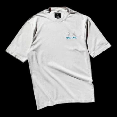 Air Jordan x union SS22 Crossover Solid Color Breathable Logo Round Neck Short Sleeve Asia Edition Gray
