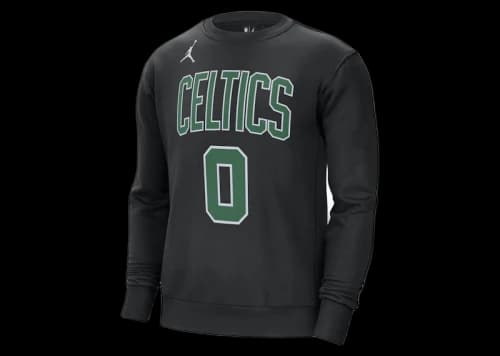 Jordan NBA Boston Celtics Jayson Tatum Courtside Statement Edition Fleece Loose Fit Sweatshirt Black