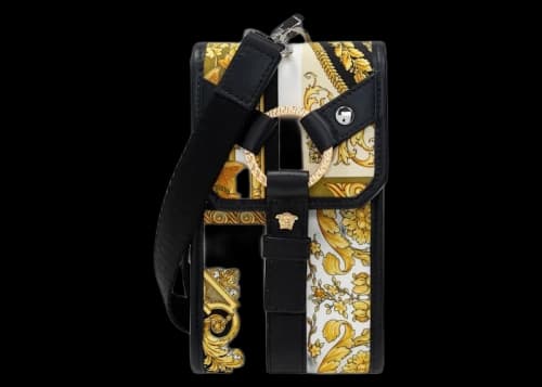 Versace Barocco Bondage Canvas Phone Holder Multicolor