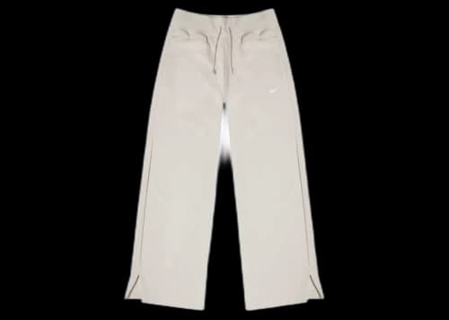 Nike Women's Phoenix Fleece High Waisted Wide Leg Sweatpants Light Orewood Barn/Sail