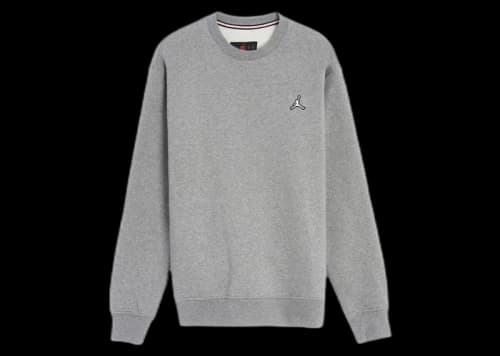 Jordan Essentials Fleece Crew Pullover Sweatshirt Grey