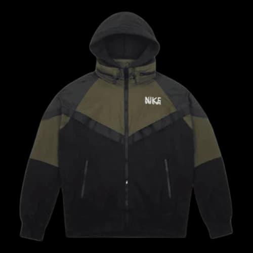 Nike x sacai Logo Half Zip Jacket 'Cargo Khaki Black'