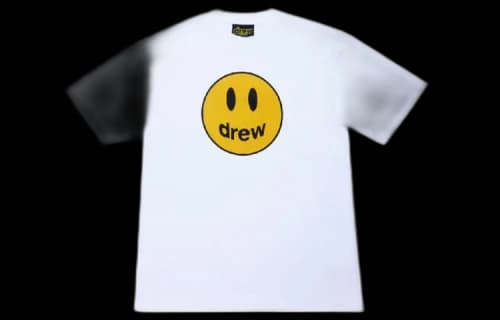 Drew House Mascot - White Distress Smiling Face Short Sleeve Unisex