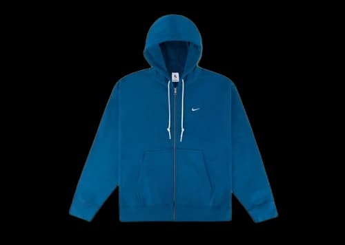 Nike Solo Swoosh Full Zip Hoodie Valerian Blue/White