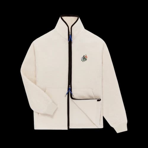 Aimé Leon Dore x Drake's Casentino Wool Full Zip Fleece Jacket 'Bianco'