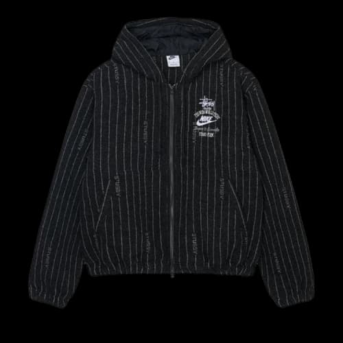 Stussy x Nike Stripe Wool Jacket 'Black'