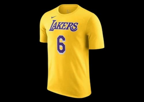 Nike NBA Los Angeles Lakers LeBron James T-shirt Yellow