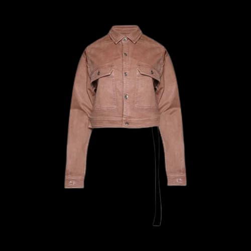 Rick Owens DRKSHDW Cape Sleeve Cropped Outershirt 'Dark Pink'