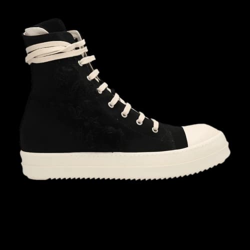 Rick Owens DRKSHDW Strobe Cotton Denim Slashed High 'Black Milk' (Women's)