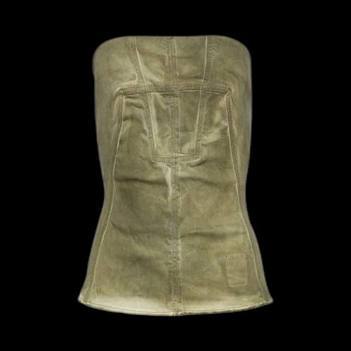 Rick Owens DRKSHDW Porterville Stretch Denim Bustier Top 'Sage'
