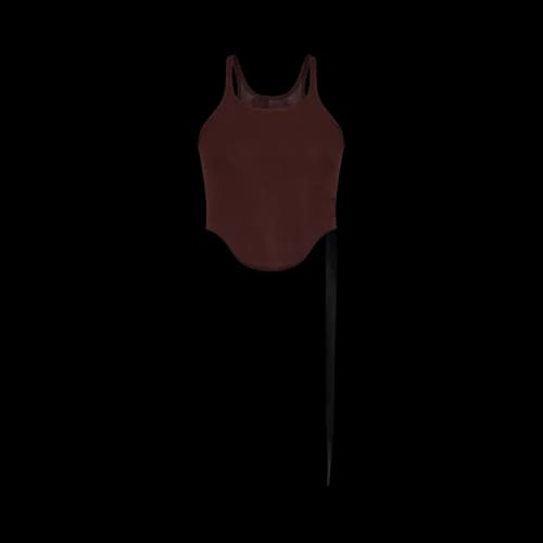 Rick Owens DRKSHDW Basic Cropped Tank 'Brown'