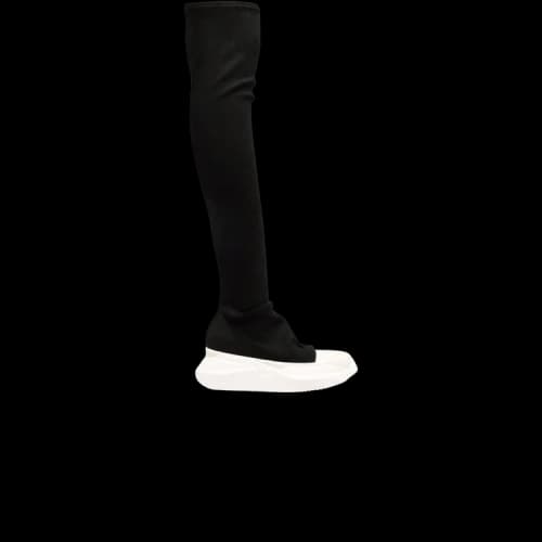 Rick Owens DRKSHDW Gethsemane Stretch Abstract Stocking Boots 'Black Milk' (Women's)