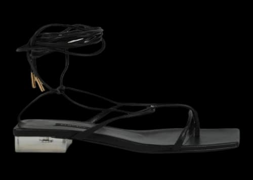 Versace Lace-Up Sandals Black (Women's)