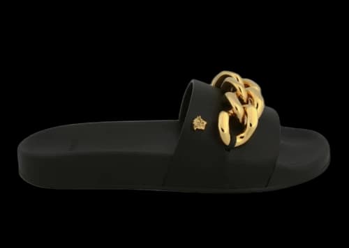 Versace Chain Link Slides Black (Women's)
