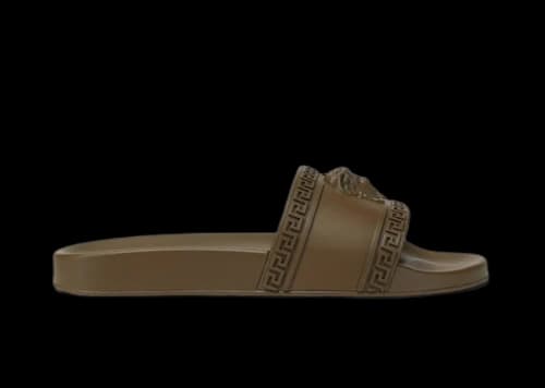 Versace Palazzo Pool Slides Brown