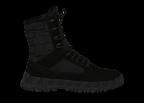 Versace Greca Suede Ankle Boots Black