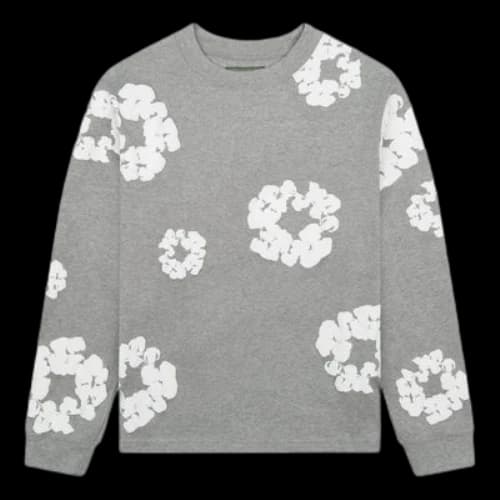Denim Tears Cotton Wreath Long Sleeves T-Shirt 'Grey'