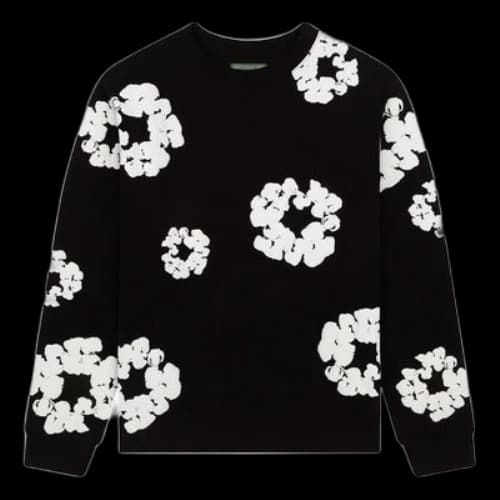 Denim Tears Cotton Wreath Long Sleeves T-Shirt 'Black'