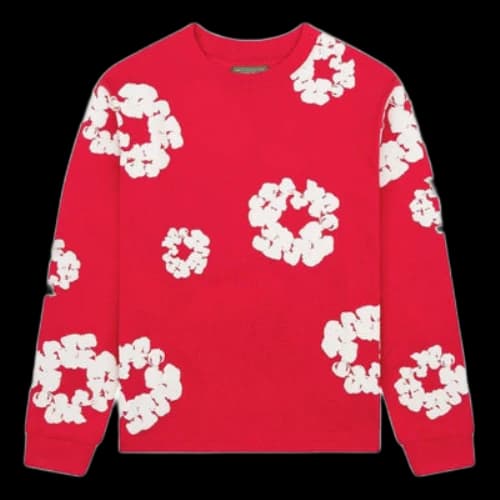 Denim Tears Cotton Wreath Long Sleeves T-Shirt 'Red'
