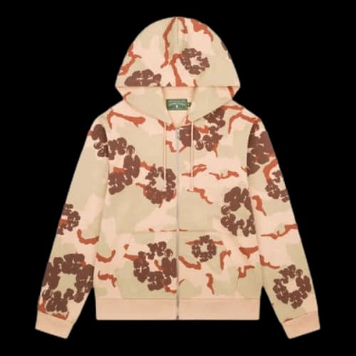 Denim Tears Cotton Wreath Hooded Jacket 'Tan Camo'