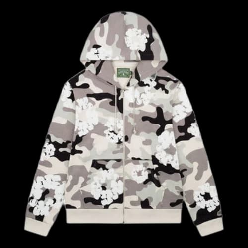 Denim Tears Cotton Wreath Hooded Jacket 'White Camo'
