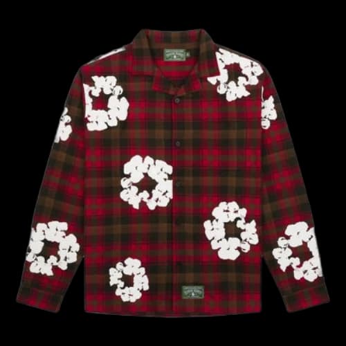 Denim Tears Cotton Wreath Pajama Shirt 'Red Plaid'