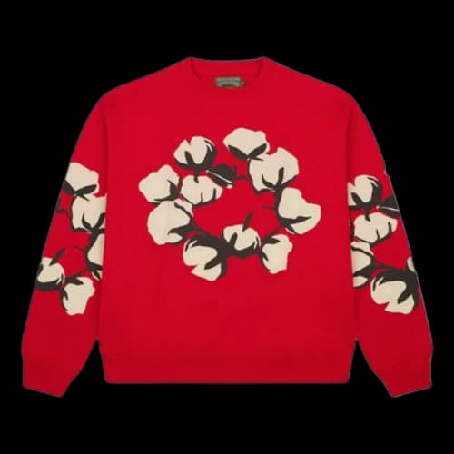 Denim Tears x Cactus Plant Flea Market Flower Sweatshirt 'Red'