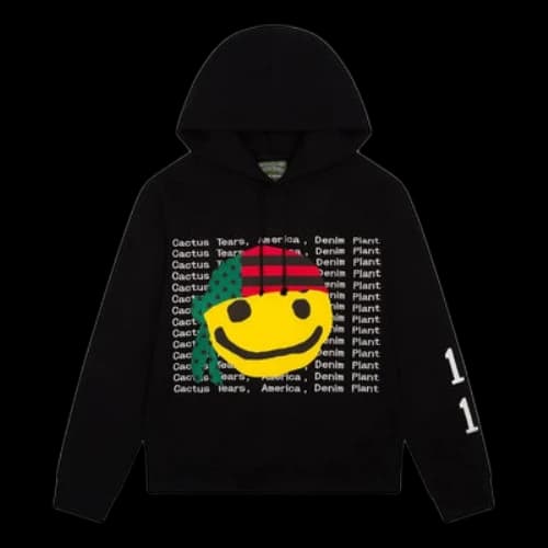 Denim Tears x Cactus Plant Flea Market Smiley Face Hoodie 'Black'