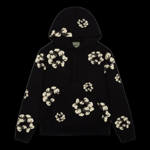 Denim Tears x Cactus Plant Flea Market Cotton Wreath Hoodie 'Black'