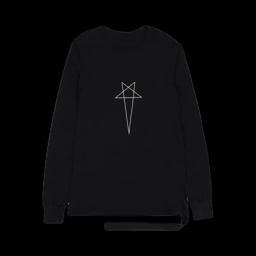 Rick Owens DRKSHDW Level Long-Sleeve Tee 'Black/Milk'