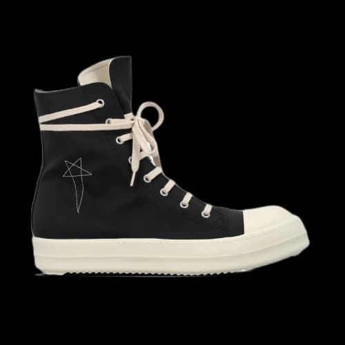 Rick Owens DKRSHDW Fogachine Hi Pentagram Embroidery Black Milk
