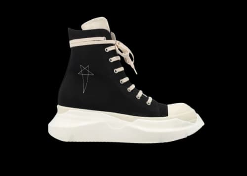 Rick Owens DRKSHDW Abstract High Top Embroidered Pentagram Black
