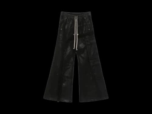 Rick Owens DRKSHDW Denim Imbalanced Double Cargo Jumbo Belas Pants Black
