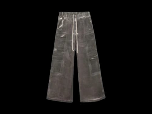 Rick Owens DRKSHDW Foil Denim Double Cargo Jumbo Belas Pants Darkdust