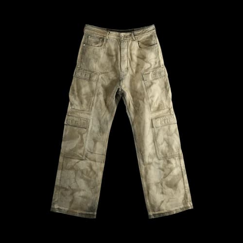 Rick Owens DRKSHDW Pantaloni In Denim Double Cargo Jeans 'Dust'