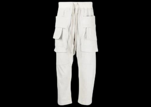 Rick Owens DRKSHDW Creatch Cargo Drawstring Pants Oyster