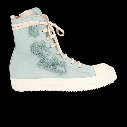Rick Owens DRKSHDW Strobe Cotton Denim Slashed High 'Aqua Milk'